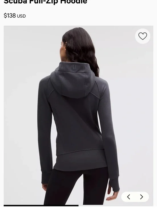 lululemon athletica Women’s Scuba Full-Zip Hoodie — Black - Picture 3 of 6